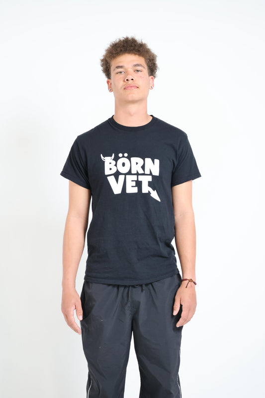 BORN VET SHORT SLEEVE - BLACK/WHITE
